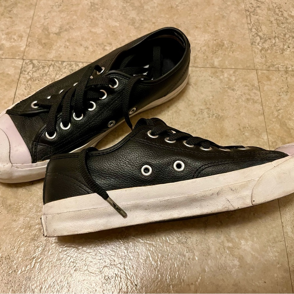 Converse Jack Purcell Black and White Sneakers - Picture 11 of 15